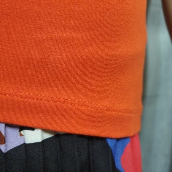 KOOKAI Size 1 (AU 10/12) Orange Top Round Neck Cap Sleeves NWOT - Picture 7 of 12